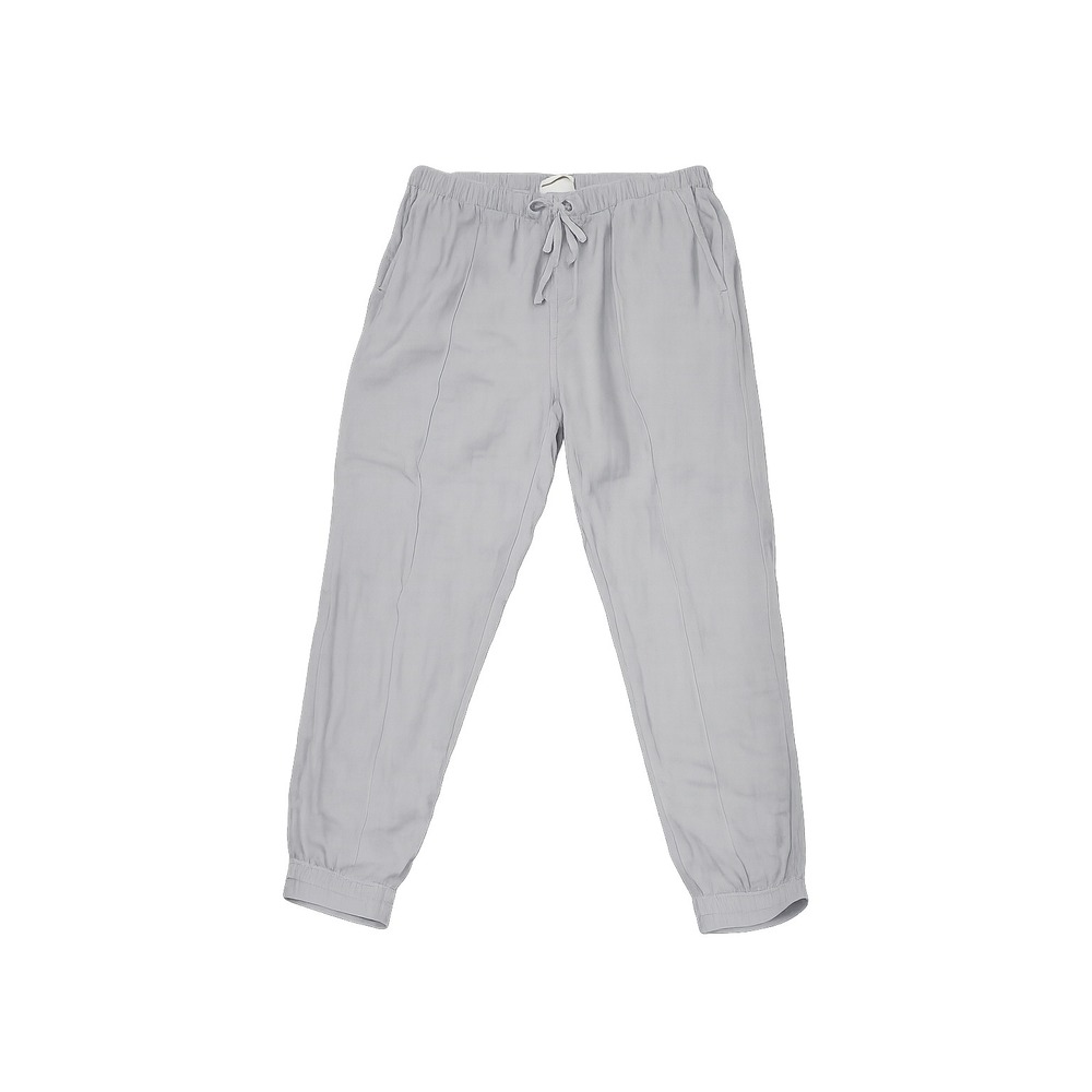 Cynthia Rowley 100%  Linen Drawstring Jogger Pants Women Large Gray Lagenlook